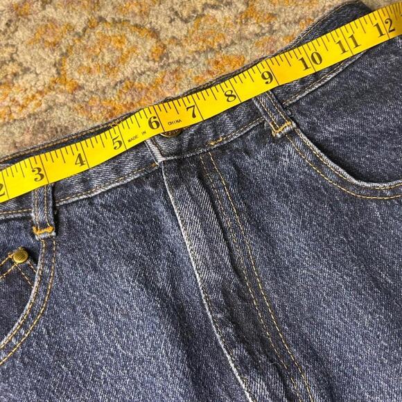 1980s Gitano express size 24x19 stone wash knee length denim skirt - Picture 5 of 6